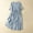 Blue, variant on Casual Summer Dresses for Women Long Cotton Line Tshirt Blue Dress Short Sleeve Floral Dresses