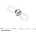 thumbnail image 4 of Huggegwe Chaîne de Lunettes Connecteur, Pack Support de Sangle Antidérapant Réglable Boucle de Chaîne pour Lunettes de Soleil Femmes Hommes CJB91-14882, 4 of 5