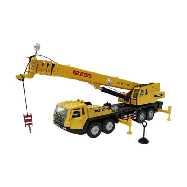 Camión grúa, vehículo de construcción, juguete, ingeniería, coche, decoración, regalo, simulación amarillo