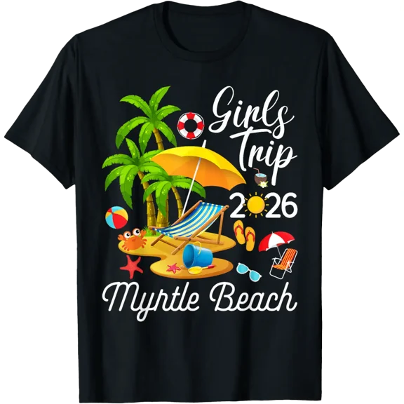 Myrtle Beach South Carolina Tropical Summer Girls Trip T-Shirt