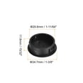 thumbnail image 2 of Uxcell 36Pack 1-11/64" Plastic Hole Plugs Panel Flush Type Knockout Locking Plugs, Black, 2 of 5