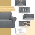 thumbnail image 3 of JIATER 1-Piece Sofa Cover Stretch Couch Cover Washable Sofa Slipcover Furniture Protector for 3 Cushion Sofa,Light Gray, 3 of 8