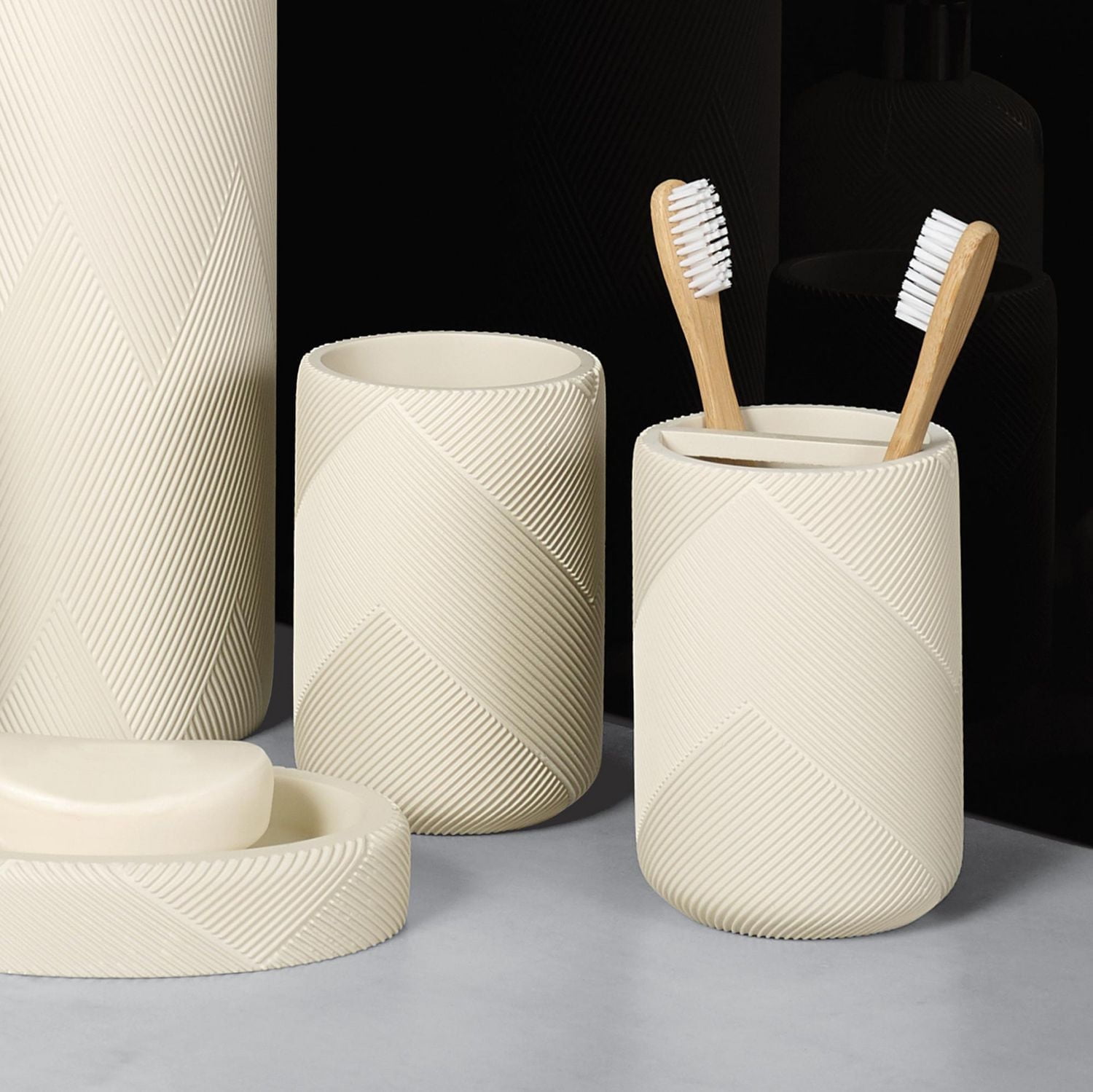 Mainstays Graph Toothbrush Holder, Tan, Tan toothbrush holder