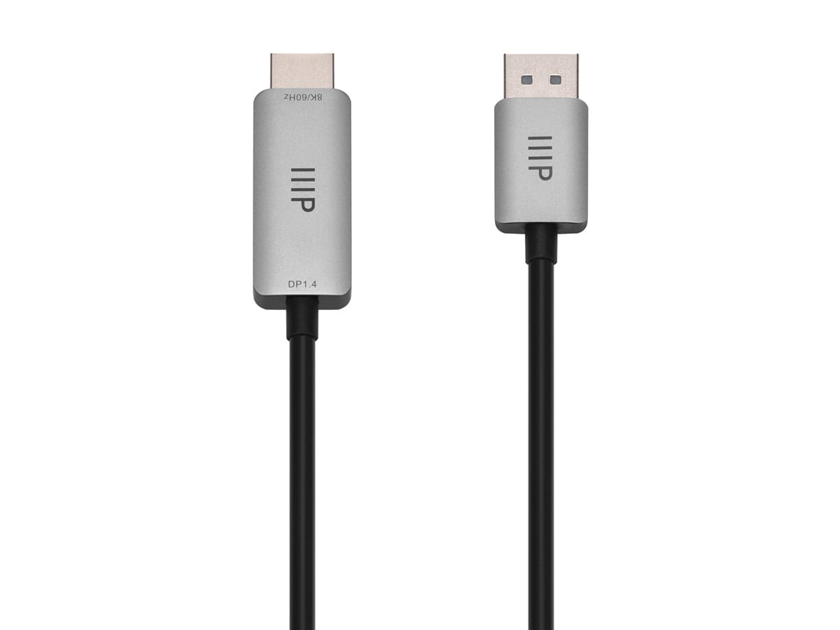 Monoprice DisplayPort 1.4 Cable to 8K HDMI - 6 Feet | 32AWG, 8K@60Hz, Up To 32.4Gbps Bandwidth, For Video Game Console, Gaming Monitor, Apple TV, or Laptop Computer