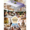 thumbnail image 5 of Minimalist Purple Table Cloth 52x70 Inch Rectangle, and White Gradient Waterproof Tablecloth Washable Table Cover for Party Picnic Dinner Decor, 5 of 9