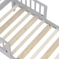 Baby Relax Jackson Kids Wood Toddler Bed with Safety Guardrails, Light