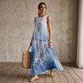 thumbnail image 3 of Xixirimido Watercolor Floral Blue Print Women Maxi Dresses Casual Summer Dresses Tank Long Flowy Sleeveless Sundresses with Pockets Beach Vacation Outfits, XX-Large, 3 of 7