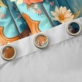 thumbnail image 4 of Erosebridal Turquoise Brown Cowgirl Boots Floral Print Blackout Curtains Set of 2 (52x84 Each), Vintage Western Window Curtains for Girls, 4 of 6