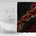 thumbnail image 2 of Black Gold Marble Shower Curtain Set ，Waterproof Fabric Shower Curtains Rose Red Luxury Modern Abstract Texture Shower Curtains for Bathroom,Bathroom Decor 54x"78", 2 of 6