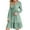 Mint Green, variant on BangWanChi Long Sleeve Dresses for Women Fall Womens Spring And Summer Long Sleeved V-Neck Loose Casual High Waist Lace Dress