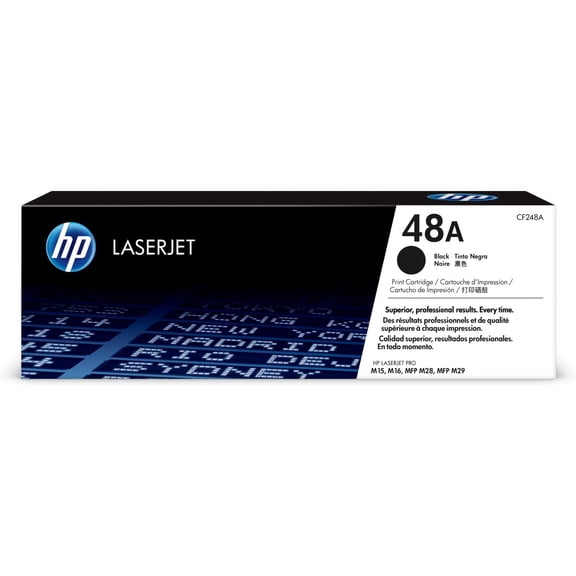HP 48A Black Original LaserJet Toner Cartridge, ~1,000 pages, CF248A. Sold without manufacturer warranty