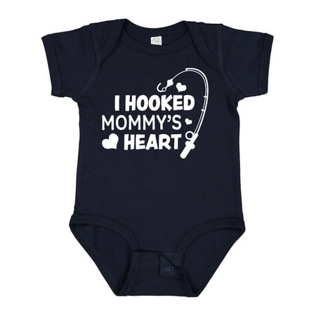 

Inktastic I Hooked Mommy s Heart with Fishing Rod Boys or Girls Baby Bodysuit