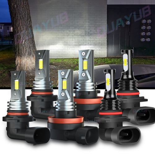 LED Headlight High-Low Fog light Bulbs Combo Kit For 2016-2018 Dodge RAM 1500 2500 3500