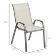 thumbnail image 2 of Outdoor Stackable Patio Dining Chairs Set of 4,High Back Outdoor Patio Chairs with Breathable Mesh Seat,Metal Frame for GardenLawn Backyard, 2 of 7