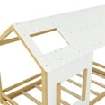 thumbnail image 4 of CLEARANCE! Twin Size House Bed with Roof and Window - White+Natural, 4 of 9