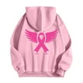 thumbnail image 5 of Breast Cancer Awareness Hoodies for Women 2025 Pink Ribbon Graphic Zip Up Hooded Sweatshirt with Pockets Jackets Coat, 5 of 7