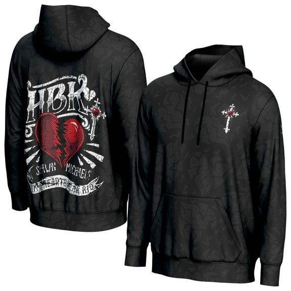 Men's ProSphere Black Shawn Michaels Heartbreak Kid Pullover Hoodie