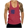 thumbnail image 2 of Men Tank Tops Workout Men's Tank Colorless Gradient Printing Round Neck Thin Strap Leakage Back Regular Casual Sports Tank Blouses Gym Muscle Tee Fitness Bodybuilding Sleeveless T Shirt, 2 of 6