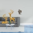 thumbnail image 2 of Estatua de escultura de ciervo,Estatuas de ciervos en pareja para decorar la entrada del hogar.,Figuras de búho,Figuras de búho,animales artificiales,artesanías,decoración del hogar,Figura, 2 of 8