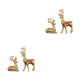 thumbnail image 1 of Wosthever Estatuilla de estilo único para un hogar elegante – Decoración hecha a mano Estatua de decoración del hogar Artesanías hechas a Ciervo de la suerte/oro 2Conjunto, 1 of 6