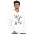thumbnail image 5 of Popeye the Sailor Man USA Patriot Zip Up Hoodie Men's Women's Brisco Brands M, 5 of 6