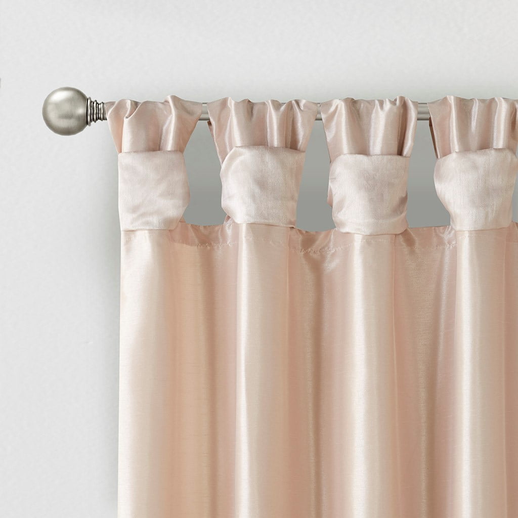 Twist Tab Lined Window Curtain Panel Blush 50"x95"