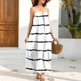 thumbnail image 6 of FRSASU Backless Cami Dresses for Women Cami Lounge Dress Backless Sleeveless Long Sundress with Back Tie White-A, 6 of 9