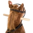 thumbnail image 4 of HMYG Plush Toy Rocking Horse Pony Ride on Animal for Pink Birthday Gifts with Realistic Sounds,Brown, 4 of 11