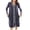 Gray, variant on TEAJOPSUU Women's Modal Robe Plus Size Button Down Mid Length Cardigan Outerwear Long Lightweight Bathrobe Loungewear Red