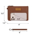 thumbnail image 4 of Wrangler Wristlet Clutch Wallet for Women Large Capacity Zipper Pouch with Detachable Wrist Strap, Brown, 4 of 7