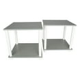 Mainstays No Tools End Tables, Gray, Set of 2
