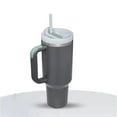 thumbnail image 1 of TFixol 2023 Gobelet Isotherme en Acier Inoxydable de Qualité Supérieure 40 Oz avec Poignée, Paille Réutilisable et Couvercle à 3 Positions, Couleur Brouillard, Idéal pour la Voiture, 1 of 7