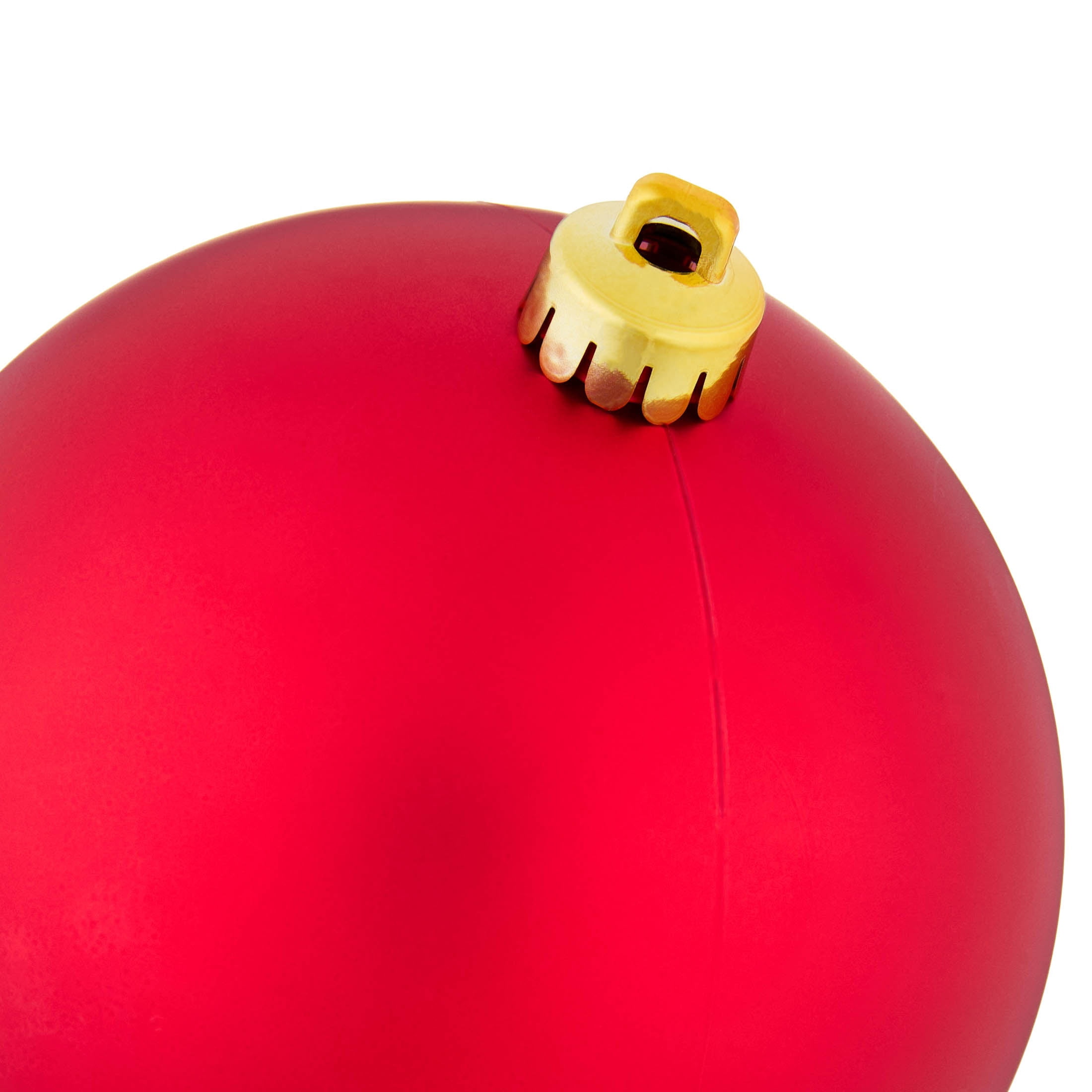 4-Count Matte Red Ball Shatterproof Christmas Ornaments, 6.5", by Holiday Time