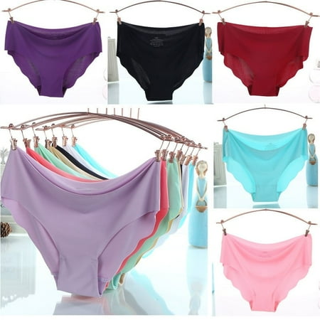 

Women Solid Seamless Panties Briefs Underwear Lingerie Knickers Thongs G-String
