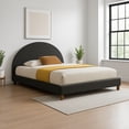 thumbnail image 4 of Ilios Innova | Base de Cama King Size con Cabecera Arco Tapizada en Lino, Diseño Moderno Minimalista en Color Negro., 4 of 9