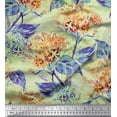 thumbnail image 1 of Soimoi Viscose Chiffon Fabric Flower & Leaves Watercolor Print Fabric by The Yard 42 Inch Wide, 1 of 3