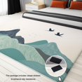 thumbnail image 4 of Washable Rug 7x8 ft Area Rug Minimalist Mountain Living Room Rug, Non Slip Machine Washble Rug Soft Low Pile Bedroom Rug Lightweight Rug Carpet for Home Dinning Room, 4 of 7