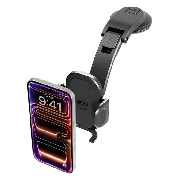 Bracketron TripGrip Low-Profile Dashboard Car Phone Mount, One-Click Expandable Universal Car Phone Holder for Smartphones (Fits 4.5″–7.2″ Screen Sizes, Up to 4.2″ Wide) with 360° Rotation