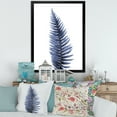 thumbnail image 3 of Designart 'Tropical Blue Watercolour Leaves On White' Bohemian & Eclectic Framed Art Print, 3 of 4