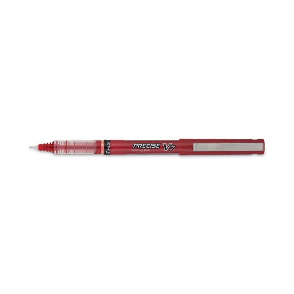 Precise V7 Roller Ball Pen, Stick, Fine 0.7 Mm, Red Ink, Red Barrel, Dozen | Bundle of 2 Dozen
