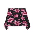 thumbnail image 5 of Wukai Lilies Flowers Waterproof Tablecloth for Kitchen Dining, Fits Square Tables for 2-4 Seats -60"x60", 5 of 7