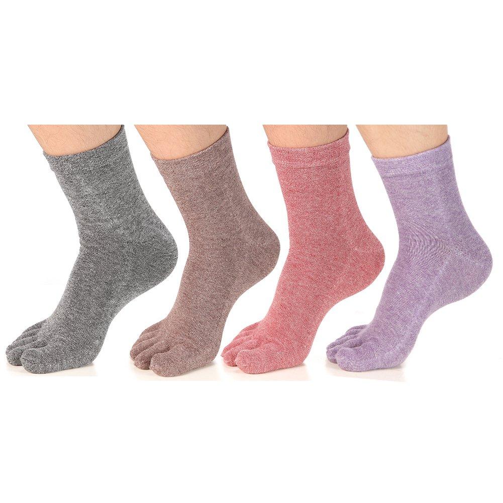 Women's Toe socks Cotton Crew Five Finger Socks For Running Athletic 4