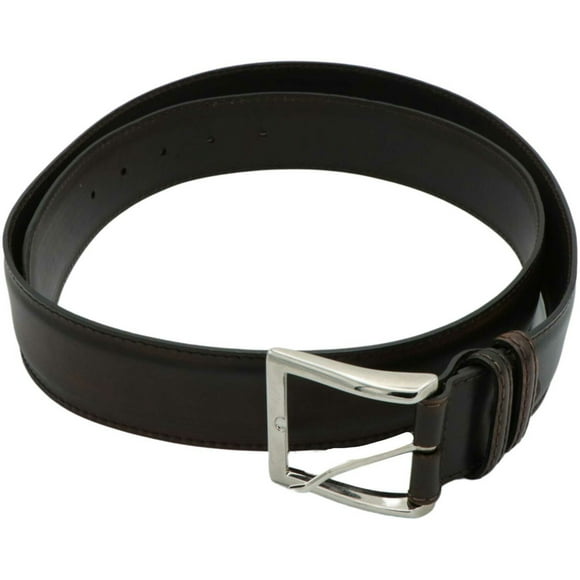 Bontoni Men's Mahogany Nero Brera Leather Belt - 44 Inches