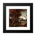 thumbnail image 2 of Circle Of Salvator Rosa 20x21 Black Modern Framed Museum Art Print Titled - Landscape with Figures (The Commission of St. Peter), 2 of 5
