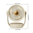 thumbnail image 2 of Desktop Air Circulation Fan, 5-Speed USB Rechargeable Wall Mounted Fan with Night Light and Wide Angle Airflow, Portable Cooling Fan for Home Dorm and Camping, 2 of 5