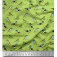 thumbnail image 1 of Soimoi Poly Georgette Fabric Flycathcer Bird Fabric Prints By Yard 52 Inch Wide, 1 of 5