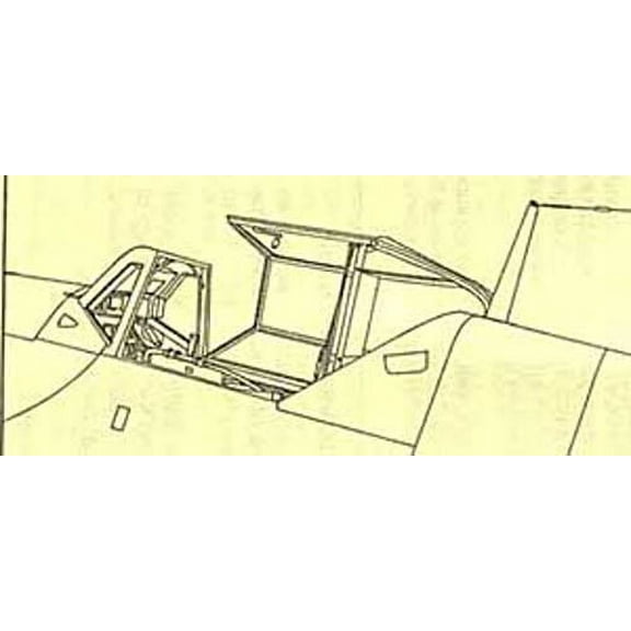 Me 109 G/K Erla (Galland) Vacuform Canopy for Hasegawa (1/32 model kit accessory)