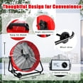 thumbnail image 4 of Industrial Fans 24" up to 8800 CFM, High Velocity Fan with 3 Speeds, Heavy Duty Blower Fan Equipped 360° Tilt Air Circulator Recommended Use in Warehouse, Garage, Yard, Red, 4 of 8