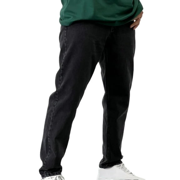 ZHUGeLI Men's Straight Fit Jean Men Regular Jeans Stretch Denim Jeans Casual Hip Hop Trouser