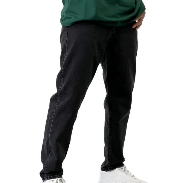 Pantalones largos para hombre, casuales, de mezclilla, de algodón, rectos, rotos, con agujeros, pantalones largos, pantalones para hombre